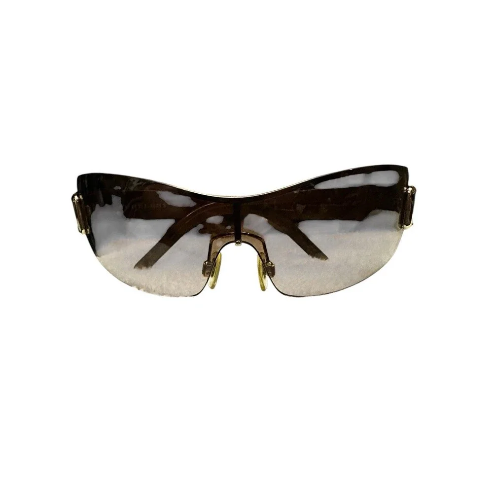 Burberry Sunglasses B3043 1002/13 125 3N Shield Brown Plaid Vintage Preloved